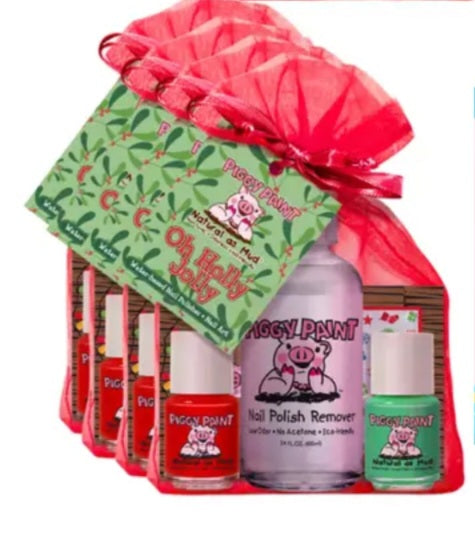 Piggy Paint Oh Holly Jolly Set with Free Nail Stickers