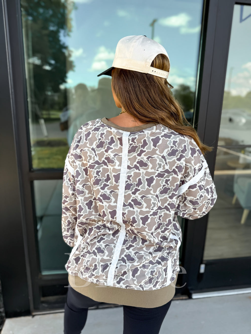 BIRDIE Double Front Slit Pullover in Duck Camo