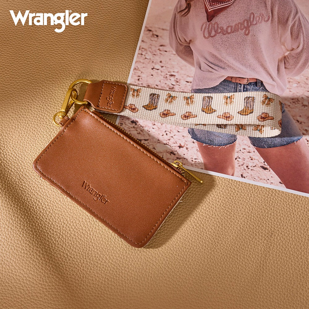 Wrangler Western Print RFID Blocking Wallet - Tan