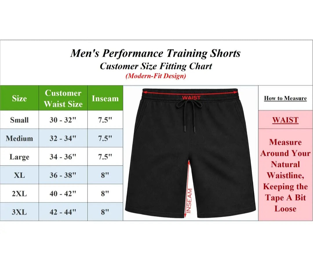 Men's Active Training Shorts with Reflective Trim