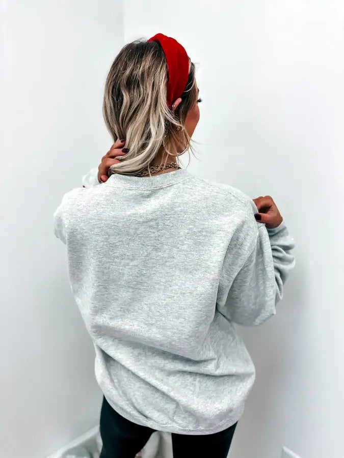 Spicy Ash Gray Graphic Crewneck