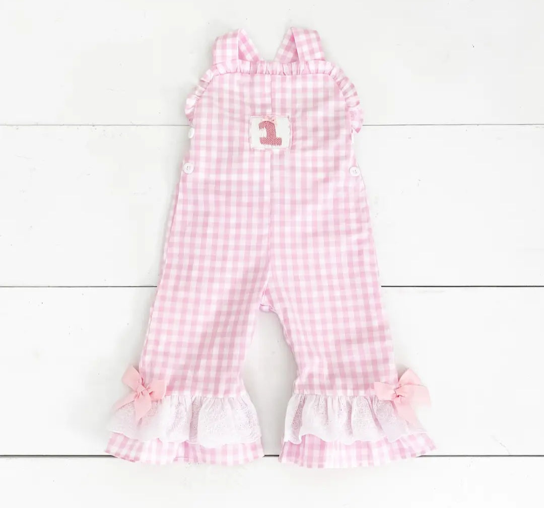 Girls Smocked First Birthday Longall by Seven Latern Lane