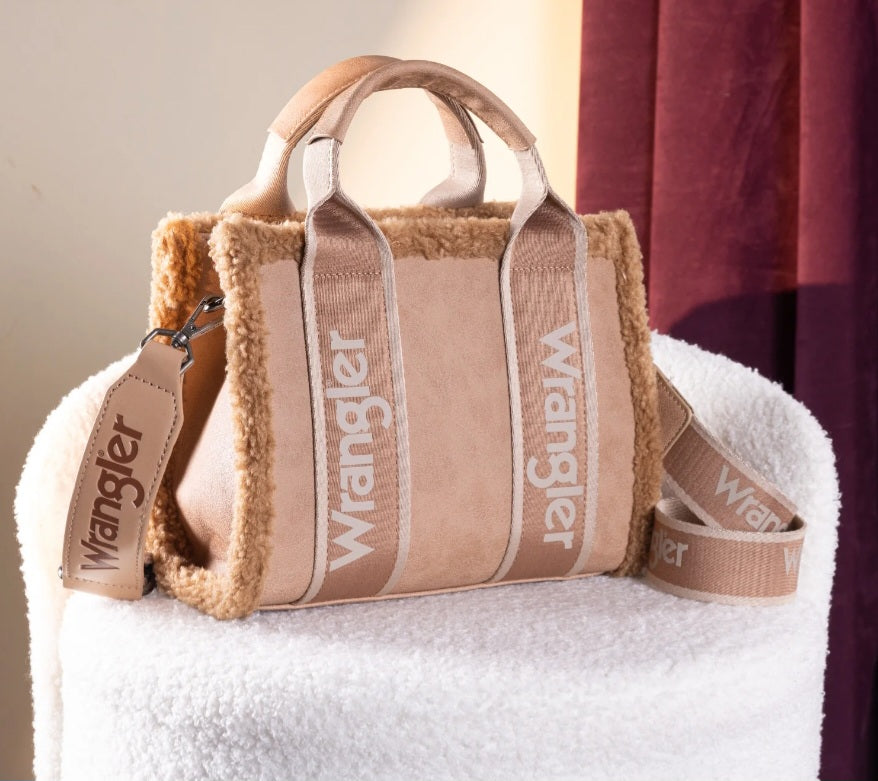 Wrangler Sherpa Small Canvas Tote/Crossbody