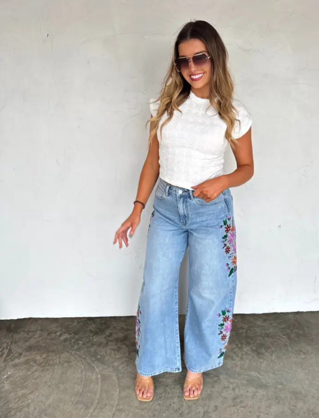 Blakely Evie Floral Embroidered Jeans