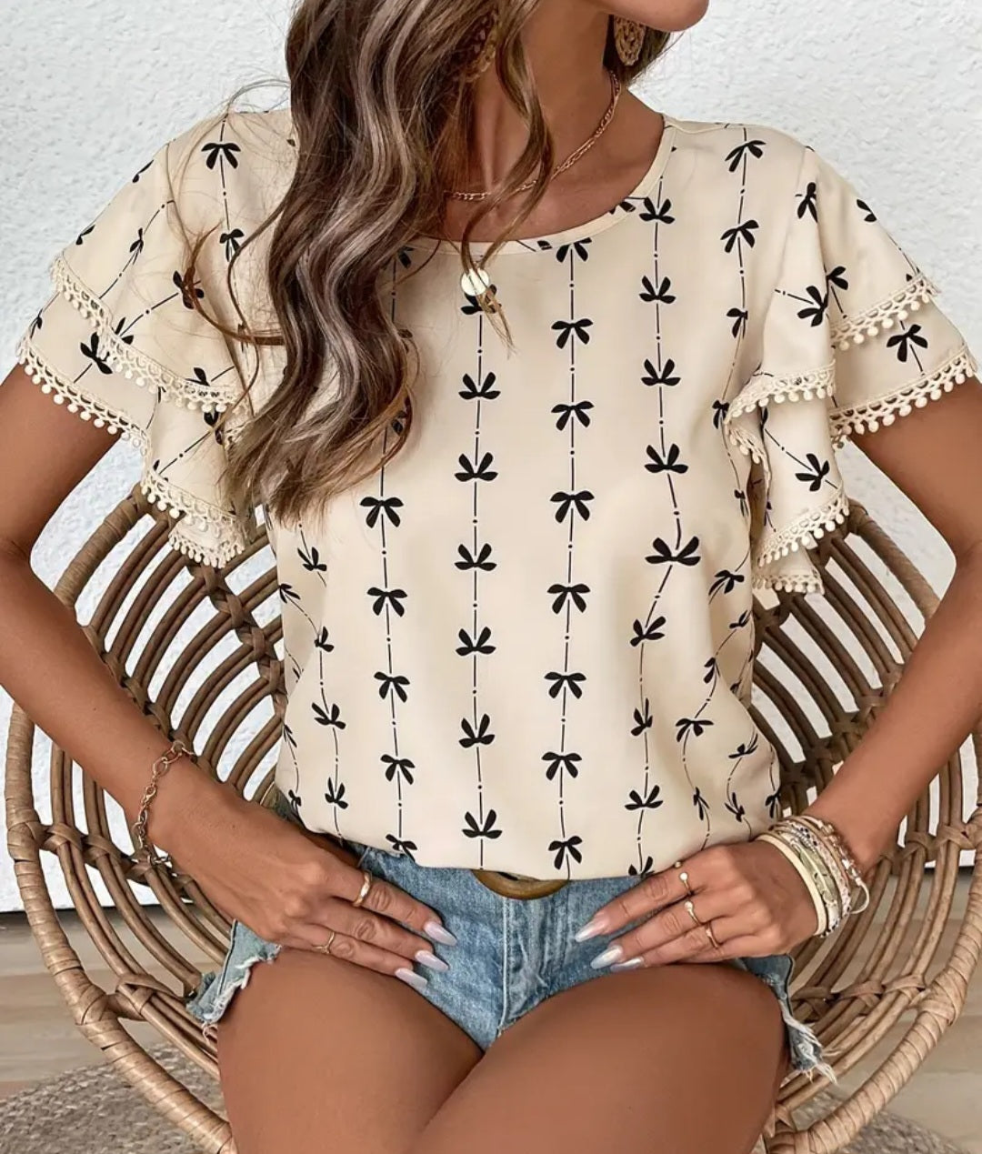 Bow Pattern Blouse