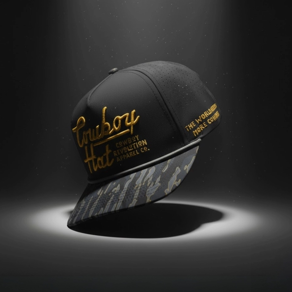 Cowboy Revolution Atakapa Flatline - NOLA Black “Cowboy Hat”