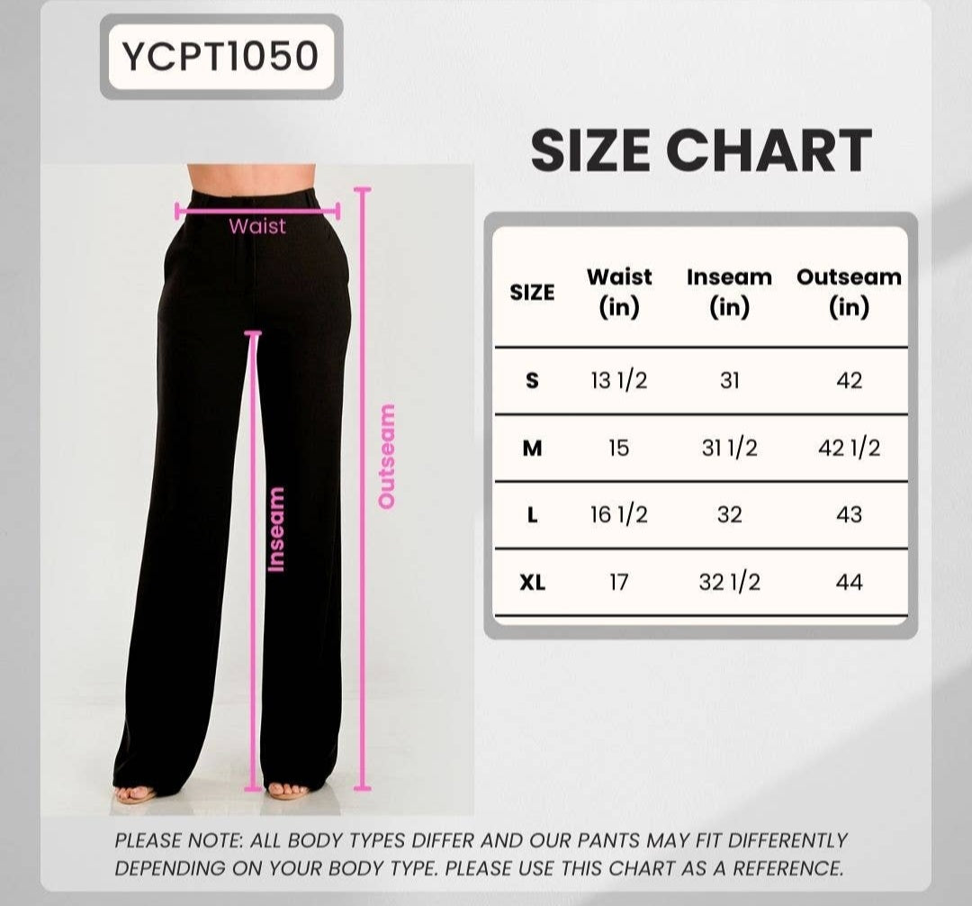 Straight Leg Dressy Pants With Hook & Eye Closure