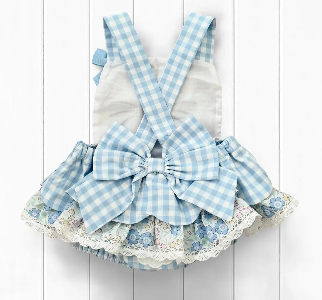 Blue Skirted Bunny Bubble by Seven Latern Lane