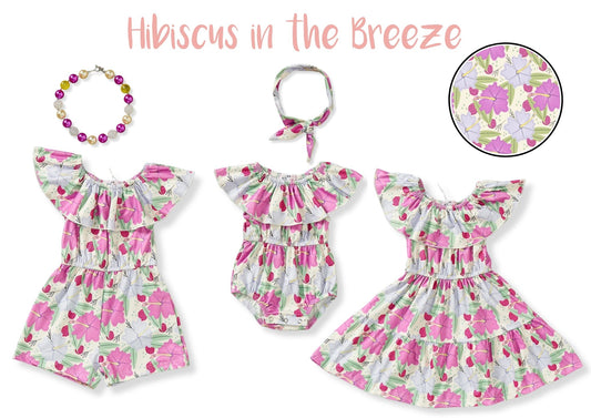 Pete and Lucy Hibiscus in the Breeze Girl Infant Romper