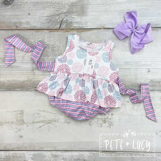 Pete and Lucy Pastel Dahlia Romper